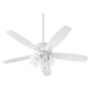Breeze - 5 Blade Ceiling Fan in Quorum Home Collection style - 52 inches wide by 16.75 inches high - 882645