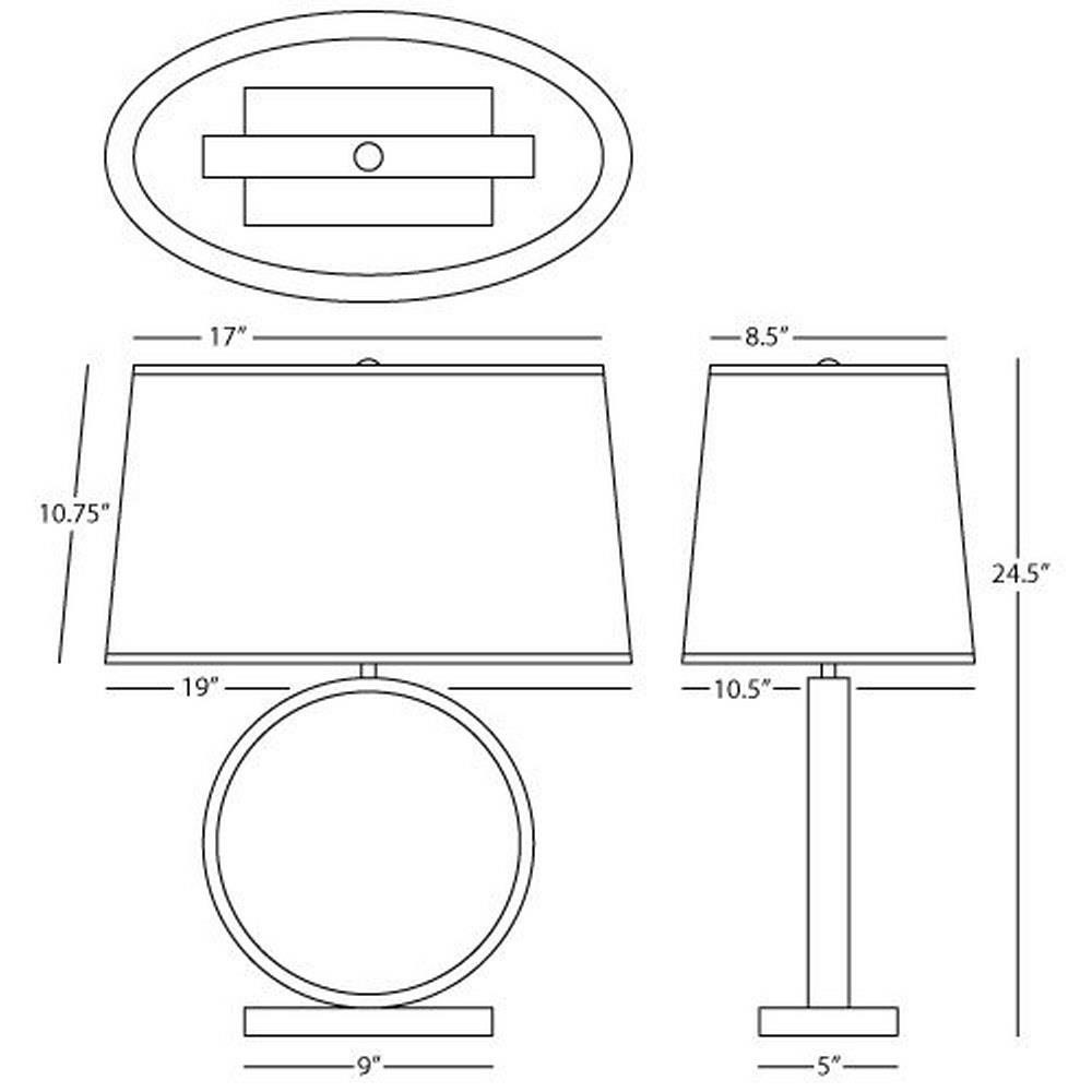 Robert Abbey Lighting LoganTL24 Logan 1Light Table Lamp 19 Inches