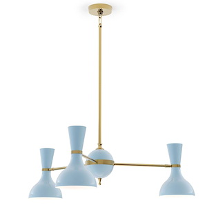Clare - 3 Light Chandelier-10.19 Inch Tall and 27.75 Inch Wide - 1378216
