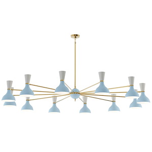 Clare - 12 Light Chandelier-10.19 Inch Tall and 76 Inch Wide - 1372306