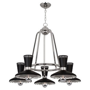 Vortex - 5 Light Chandelier-27 Inch Tall and 34 Inch Wide - 1372293
