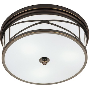 Chase 3-Light Flushmount 15 Inches Wide and 6.25 Inches Tall - 113930