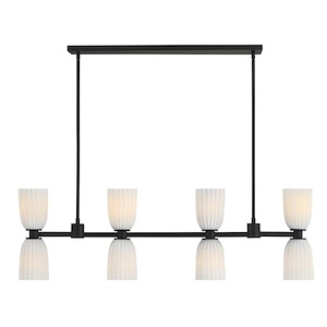 Baldwin - 8 Light Linear Chandelier-13.75 Inch Tall and 44 Inch Wide - 1399525