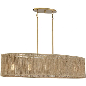 Ashe - 5 Light Linear Chandelier In Bohemian/Eclectic Style-9 Inches Tall And 14 Inches Wide - 1217122