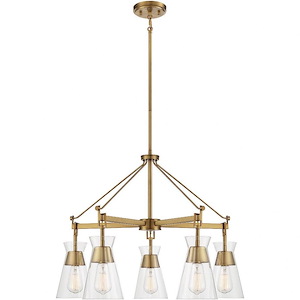 Lakewood - 5 Light Chandelier In Mid-Century Modern Style-20 Inches Tall and 28 Inches Wide - 1105874