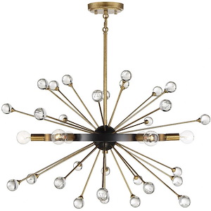 Ariel - 6 Light Chandelier In Mid-Century Modern Style-18 Inches Tall And 25 Inches Wide - 1217070