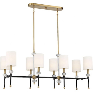 Tivoli - 8 Light Linear Chandelier In Transitional Style-16 Inches Tall And 16 Inches Wide - 1217125
