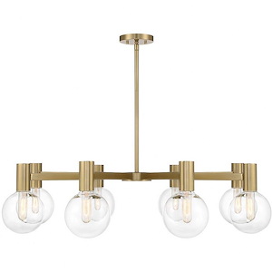 Wright - 8 Light Chandelier In Modern Style-10 Inches Tall and 40 Inches Wide - 1279299