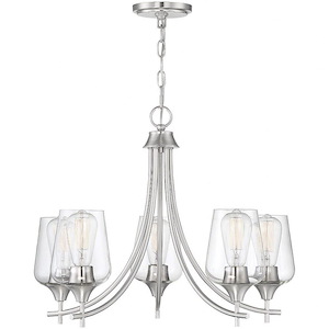 5 Light Chandelier-Transitional Style with Contemporary and Bohemian Inspirations-18.5 inches tall by 23 inches wide - 688546