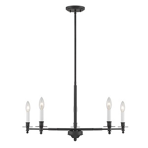 Jasmine - 5 Light Chandelier In Vintage Style-15.5 Inches Tall and 30 Inches Wide - 1279309