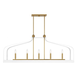 Sheffield - 5 Light Linear Chandelier In Modern Style-18.5 Inches Tall and 15 Inches Wide - 1325083