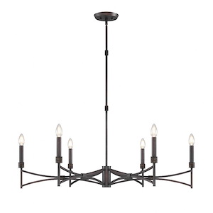 Gardner - 6 Light Chandelier-5 Inch Tall and 40 Inch Wide - 1366733