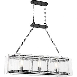 Genry - 3 Light Linear Chandelier In Coastal Style-31.5 Inches Tall and 13 Inches Wide - 1279333
