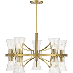 Bennington - 10 Light Chandelier In Modern Style-18 Inches Tall and 30.5 Inches Wide - 1279336