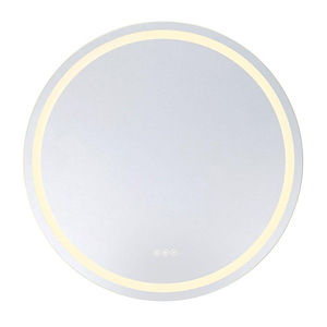 Beckett - 42W LED Round Frontlit and Backlit Mirror-32 Inch Tall and 32 Inch Wide - 1393361