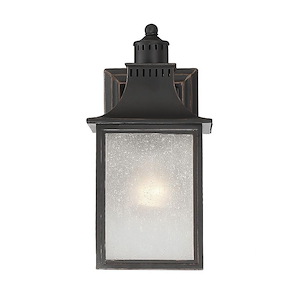 1 Light Outdoor Wall Lantern-Modern Farmhouse Style with Rustic and Transitional Inspirations-11.5 inches tall by 5.5 inches wide - 138167