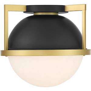 Carlysle - 1 Light Flush Mount In Modern Style-14.25 Inches Tall and 15 Inches Wide - 1279392
