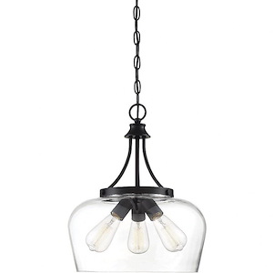 3 Light Pendant-Transitional Style with Contemporary and Bohemian Inspirations-18 inches tall by 15 inches wide - 688618