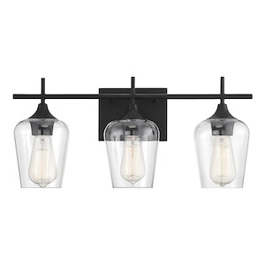 3 Light Bath Bar-Transitional Style with Contemporary and Bohemian Inspirations-9 inches tall by 21 inches wide - 920876