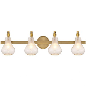 Adams - 4 Light Bath Vanity In Modern Style-8.75 Inches Tall and 32 Inches Wide - 1279434