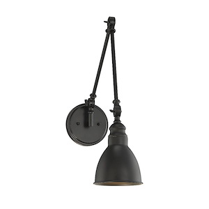 1 Light Adjustable Wall Sconce-Vintage Style with Bohemian and Mid-Century Modern Inspirations-17 inches tall by 5.5 inches wide - 920871