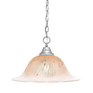 Any - 1 Light Chain Hung Pendant-11 Inches Tall and 17 Inches Wide - 398127
