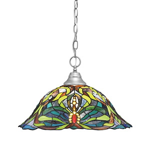 Any - 1 Light Chain Hung Pendant-11.25 Inches Tall and 19 Inches Wide - 439139