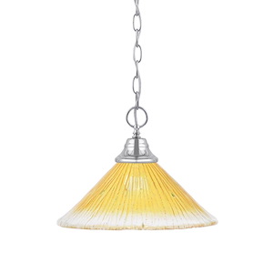 Any - 1 Light Chain Hung Pendant-9.75 Inches Tall and 14 Inches Wide - 356848
