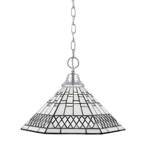 Any - 1 Light Chain Hung Pendant-11.75 Inches Tall and 16 Inches Wide - 356656