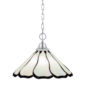 Any - 1 Light Chain Hung Pendant-11.25 Inches Tall and 16 Inches Wide - 356852