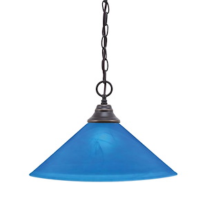 Any - 1 Light Chain Hung Pendant-10 Inches Tall and 16 Inches Wide - 696592