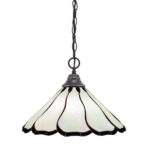 Any - 1 Light Chain Hung Pendant-11.75 Inches Tall and 16 Inches Wide - 696556