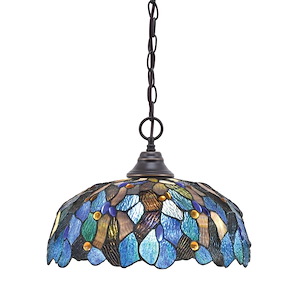 Any - 1 Light Chain Hung Pendant-12.25 Inches Tall and 16 Inches Wide - 356790
