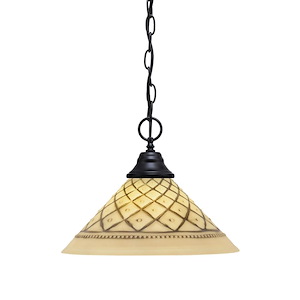Any - 1 Light Chain Hung Pendant-9 Inches Tall and 12 Inches Wide - 398126