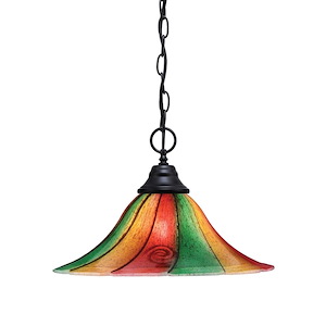 Any - 1 Light Chain Hung Pendant-10.25 Inches Tall and 16 Inches Wide - 356813