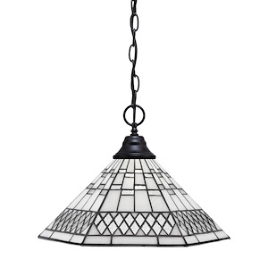 Any - 1 Light Chain Hung Pendant-12 Inches Tall and 16 Inches Wide - 398111