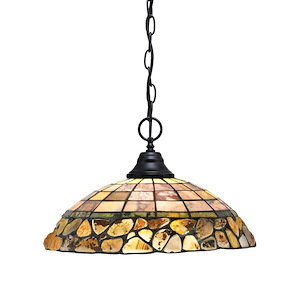 Any - 1 Light Chain Hung Pendant-10.5 Inches Tall and 16 Inches Wide - 489913