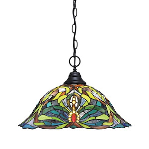 Any - 1 Light Chain Hung Pendant-10.75 Inches Tall and 19 Inches Wide - 398058