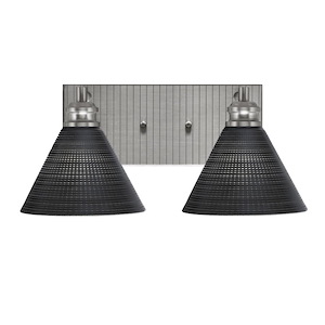 Edge - 2 Light Bath Bar-7.25 Inches Tall and 16.25 Inches Length - 1317302