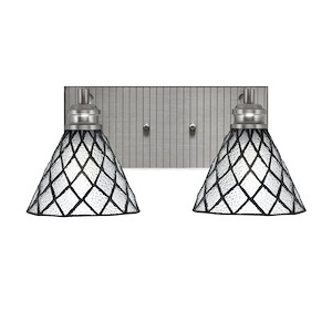 Edge - 2 Light Bath Bar-7.5 Inches Tall and 16 Inches Length - 1317320