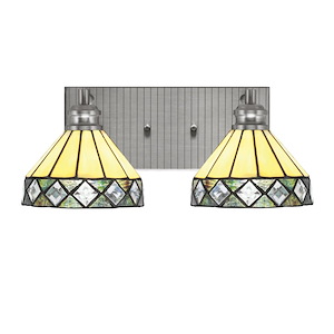 Edge - 2 Light Bath Bar-6.75 Inches Tall and 16 Inches Length - 1317301