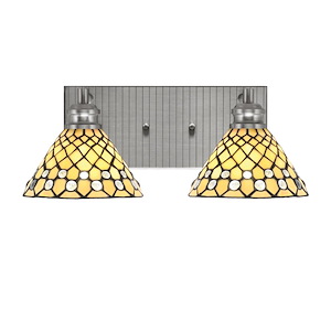 Edge - 2 Light Bath Bar-6.75 Inches Tall and 16.75 Inches Length - 1317335