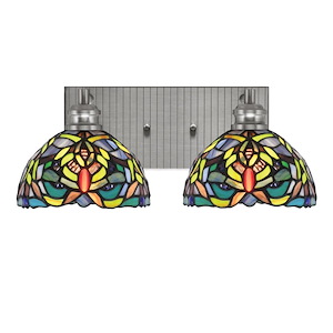 Edge - 2 Light Bath Bar-6.75 Inches Tall and 16.25 Inches Length - 1317336