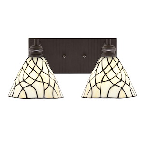 Edge - 2 Light Bath Bar-7.75 Inches Tall and 16.25 Inches Length - 1317344