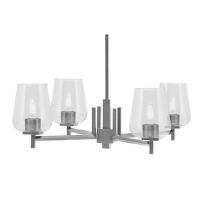 Franklin - 4 Light Chandelier-8.5 Inch Tall and 27.25 Inch Wide - 1373010