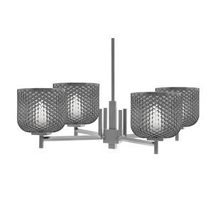 Franklin - 4 Light Chandelier-7.25 Inch Tall and 28.25 Inch Wide - 1373003