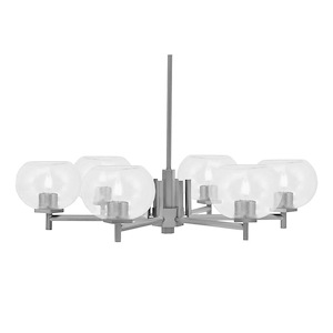 Franklin - 6 Light Chandelier-7.25 Inch Tall and 31 Inch Wide - 1373011