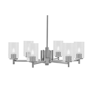 Franklin - 6 Light Chandelier-8.25 Inch Tall and 28 Inch Wide - 1373014