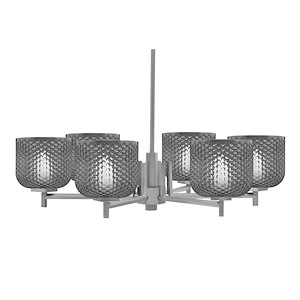 Franklin - 6 Light Chandelier-7.5 Inch Tall and 30 Inch Wide - 1373013