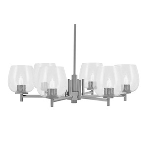 Franklin - 6 Light Chandelier-8.25 Inch Tall and 29.75 Inch Wide - 1373016